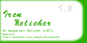 iren melicher business card